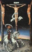 Lucas  Cranach The Crucifixion with the Converted Centurion France oil painting artist